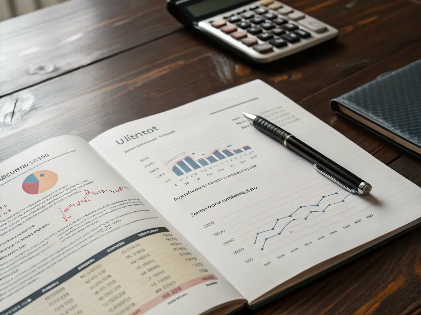 A detailed image depicting a financial report with charts and graphs, highlighting key performance indicators for a property's financial health, in the context of property management.
